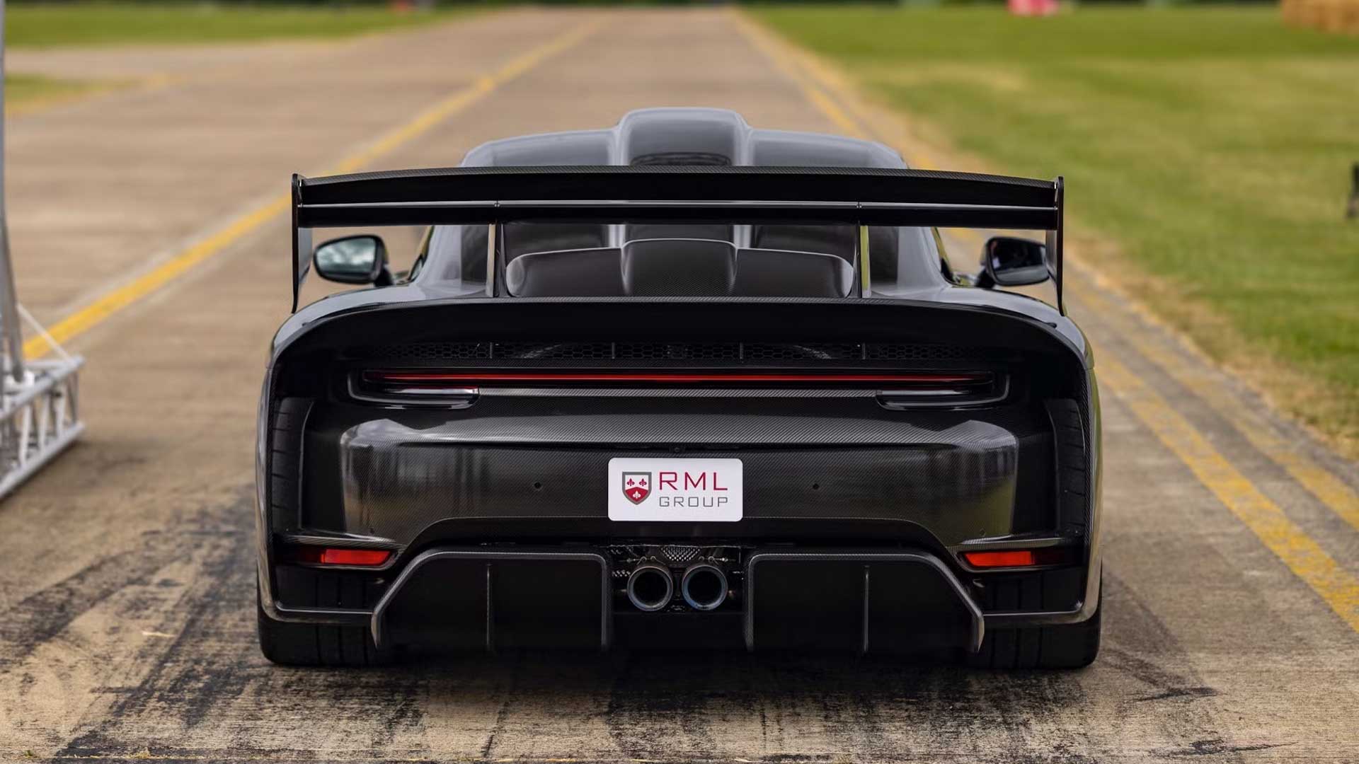 RML P39 Rear View on track